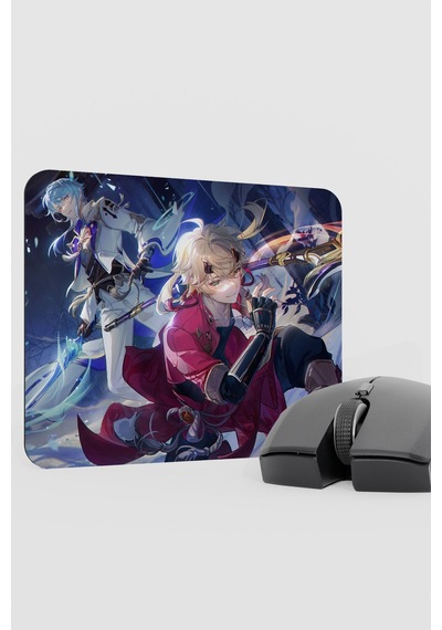 Thoma Genshin Impact Anime Oyuncu V4 - 22x18 Gaming Mouse Pad Fare Altlığı