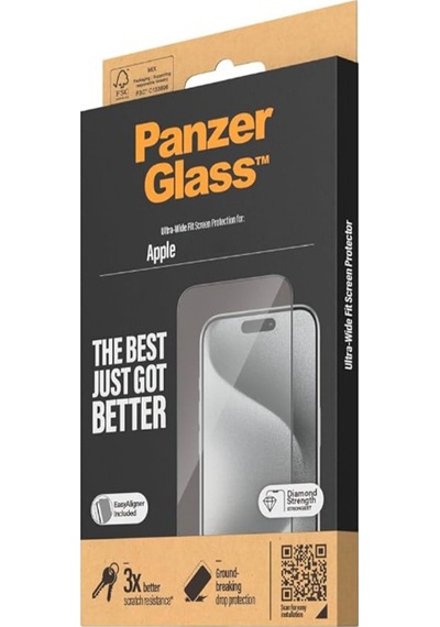 Panzerglass Apple iPhone 15 Pro Uyumlu 6d Glas Full Cam Koruyucu
