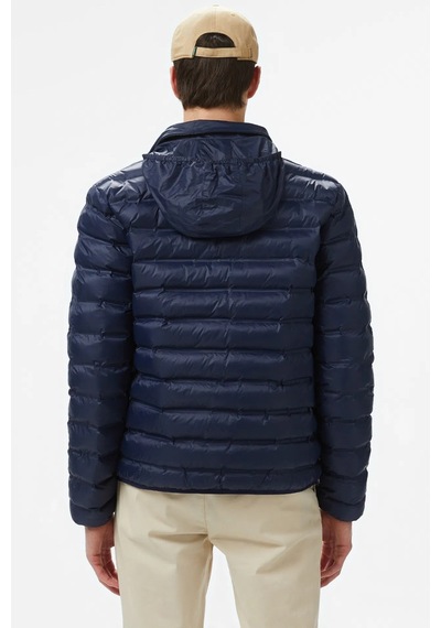 Lacoste Synthetic Fill Jacket Gizlenebilir Kapişonlu Şişme Erkek Mont Lacivert