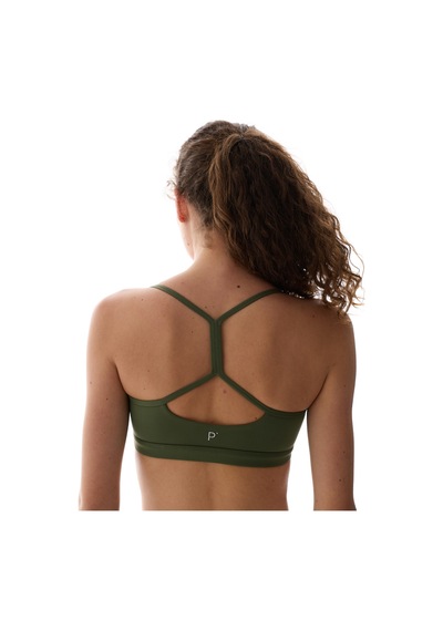 Penti Lycra Koyu Yeşil Cream Hafif Destek Çıkarılabilir Pedli Racerback Spor Sütyeni Dg13