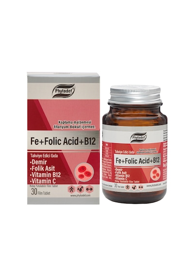 Phytodef Demir + Folik Asit + Vitamin B12 + Vitamin C 30 Tablet