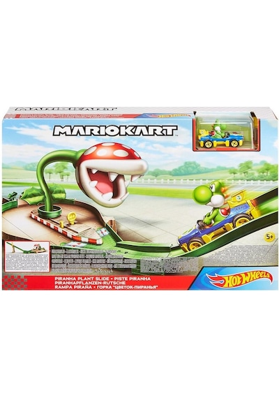 Hot Wheels Mario Kart Piranha Plant Slide Track Yoshi Yarış Seti