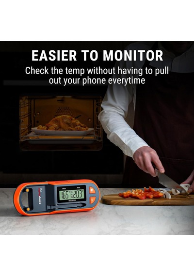 Thermopro Tp971 Tempspike Plus Dünyanın En İnce Kablosuz Et Termometresi, 183m Menzilli Bluetooth Akıllı Gıda Isı Diğer