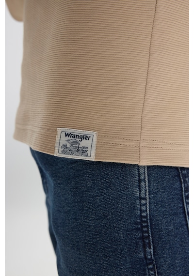 Wrangler Regular Fit Normal Kesim Bisiklet Yaka %100 Pamuk Bej Sweatshirt W242501614 Bej