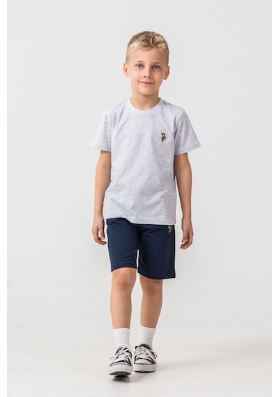 U.S. Polo Assn. Erkek Çocuk Gri Bermuda Takım Us2470-c-v1 Gri