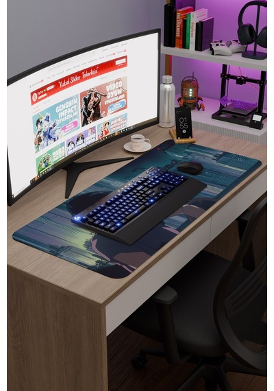 Ghost İn The Shell Dikişli Kauçuk Oyuncu Mousepad V4 - 90x40 Xxl Gaming Mouse Pad