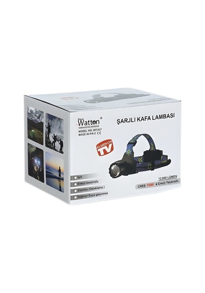 Watton Wt-627 12000 Lümen Şarjlı Kafa Feneri Çoklu Renk