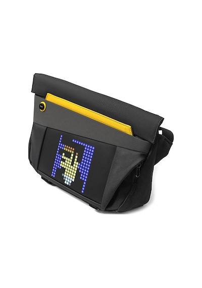 Divoom Pixoo Slingbag-v Siyah Ledli Ekran App Kontrollü Postacı Çantası-su Geçirmez Siyah