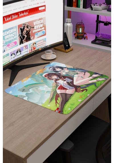 Lan Yan Genshin Impact Anime Oyuncu V4 - 48x40 Xl Gaming Mouse Pad Fare Altlığı