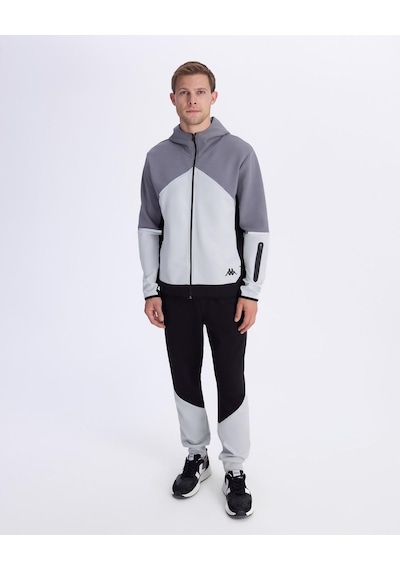 Kappa Authentıc Nısty Full Zıp Grey Lt-grey Steel-black Full Zıp Gri