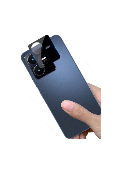 Kilifone - Vivo Y22 Uyumlu - Kamera Lens Koruyucu 3d Kamera Camı - Şeffaf