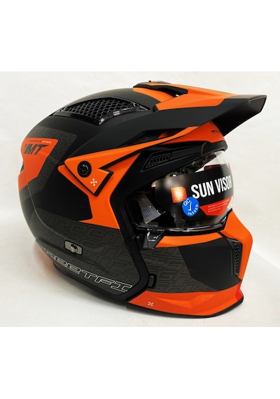 Şefaf ve Siyah Cam + Mt Streetfighter Sv Totem B4 Modüler Motosiklet Kaskı