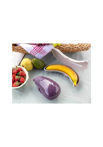 Yeni Ürün Patlıcan Şekil Meyve Sebze Saklama Kabı 650 Ml Beyaz - 825281860 Beyaz