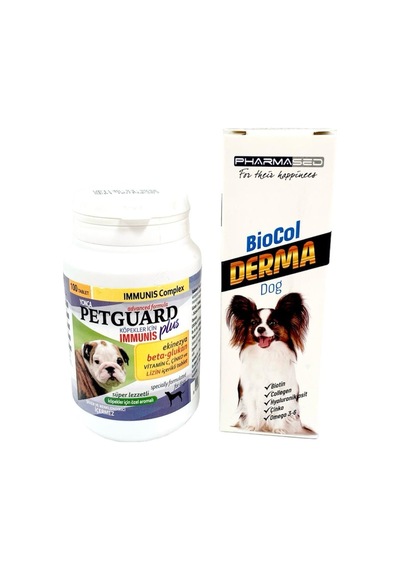 Pharmased Köpekler İçin Biocol + Petguard Immunis Beta Glukan Tablet