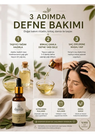 Biodamla Natural Defne Yaprağı Yağı 10 Ml