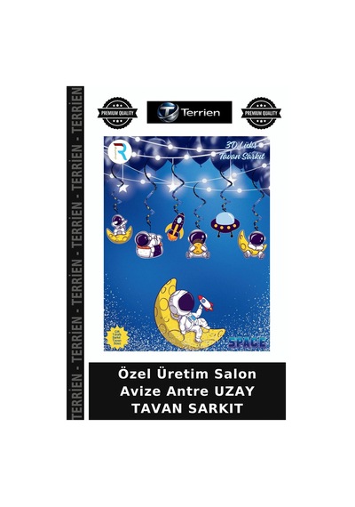 Özel Üretim Salon Avize Antre Uzay Tavan Sarkıt Çok Renkli
