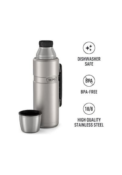 Thermos Sk2010 Stainless King Large Matte Stainless Steel 1.2 Lt. 163963-ak
