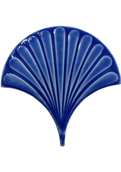 Armada Çini 17x17 Cm Kobalt İstiridye Balık Pulu Desenli Çini