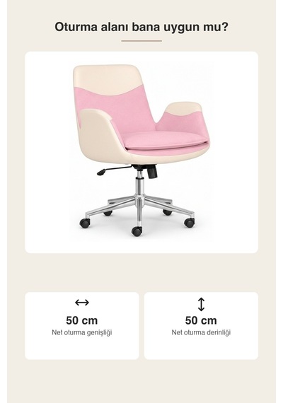Upstyle Lodos Kumaş Ergonomik Çalışma Koltuğu Pembe Krom 66 125 65 Cm Toz Pembe / Krem Detay Upstyle Lodos Kumaş Ergonomik Çalışma Koltuğu Pembe Krom 66 125 65 Cm Toz Pembe / Krem Detay