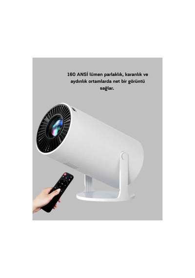 Full Hd 4k Uyumlu Projeksiyon Cihazı 130 İnç Geniş Ekran Destekli Renkli
