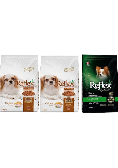 Reflex Tavuklu Küçük Irk Yetişkin Köpek Maması 2 x 3 KG + Reflex Plus Tavuklu Küçük Irk Yetişkin Köpek Maması 3 KG