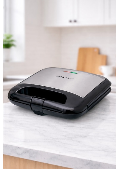 Sokany SK-08053 1200 W Yapışmaz Plakalı Dikey Saklanabilir Mini Tost Makinesi