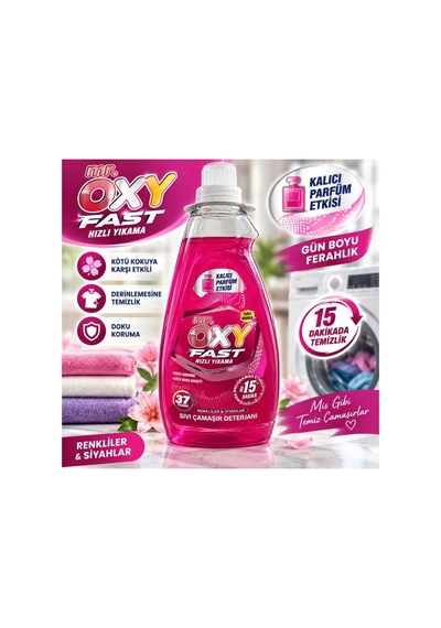 Oxy Fast Sıvı Camasır Deterjanı Renklı &sıyah 1480 Ml