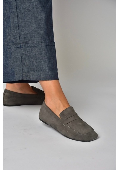 Fox Shoes Z250010202 Gri Süet Günlük Kadın Ayakkabı