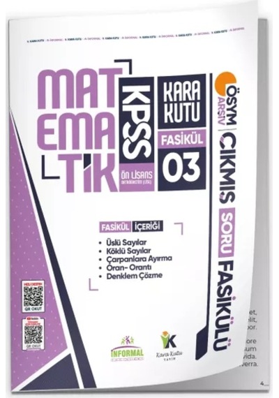 2026 Kpss Ön Lisans Matematik Kara Kutu 3.fasikül Ösym Çıkmış Soru Üslü-köklü Sayılar-denklem Çözme