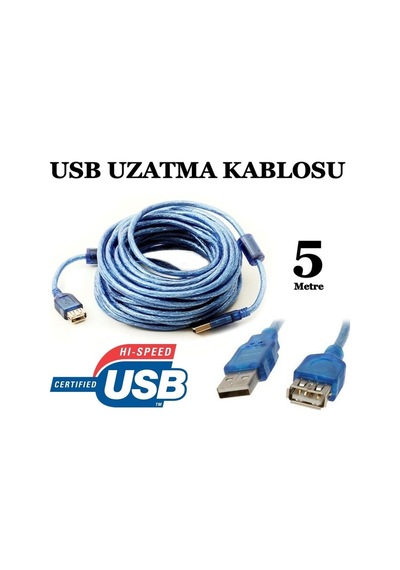 5 Metre Usb Uzatma Kablosu - Usb 2.0