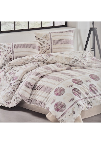 Kristal Terry Cotton Nevresim Takımı Luna Lila Tek Kişilik