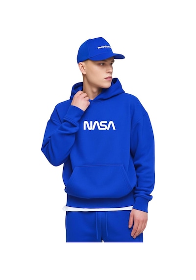 Benroma 3 İplik Penye Nasa Baskılı Sweatshırt Saks Mavisi