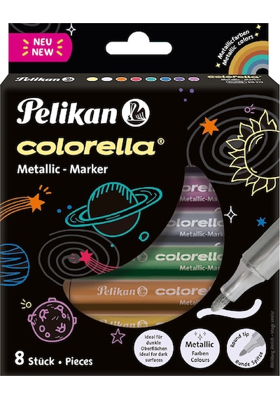Pelikan Keçeli Kalem Colorella Metalik 8 Li Kutu 411