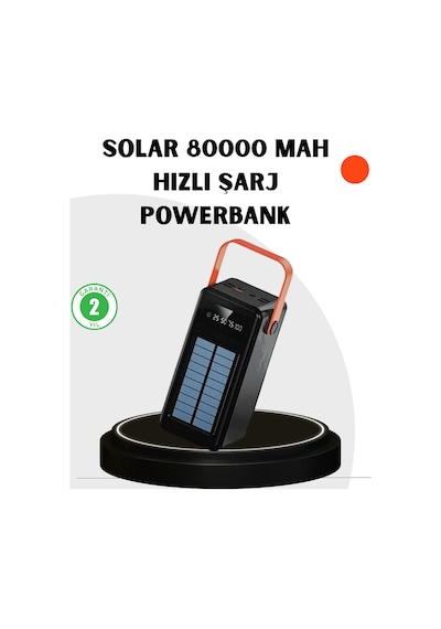 Powerbank Hızlı Şarj Solar Güneş Enerjili Çok Girişli Çok Renkli