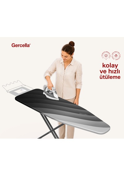 Hediyeli Harmony Battal Boy Xxl Beden 60x162 Cm Ütü Masası Kılıfı Gri