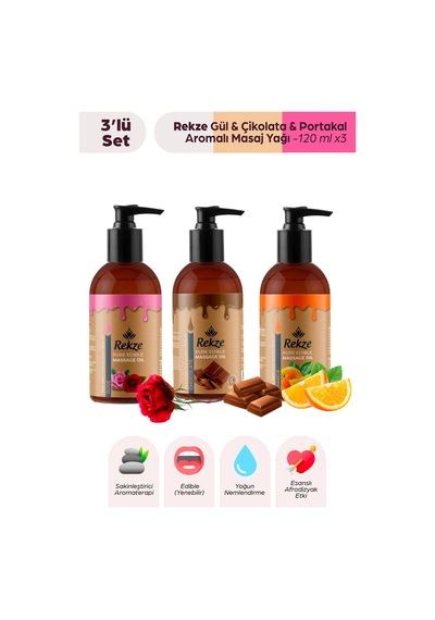 "çikolata, Gül Ve Portakal Aromalı 120 Ml Masaj Yağı Rahatlatıcı Ve Aromaterapi Etkili" - 380051753