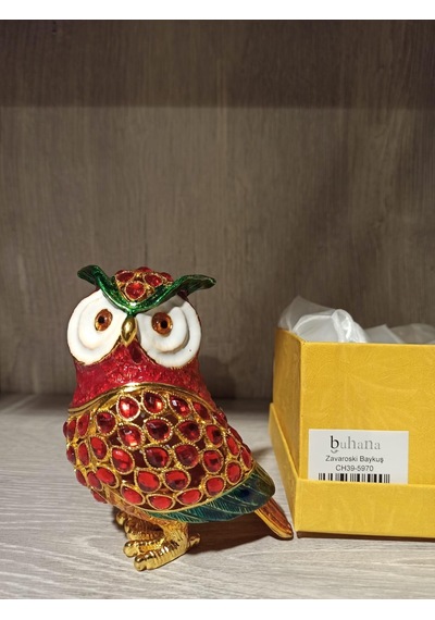 Swarovski Taşlı Baykuş Mücevherlik / Dekoratif Biblo