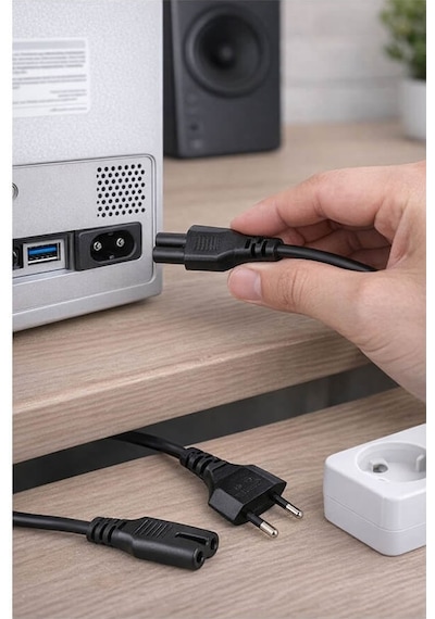 2 Adet - Sony Ps4 Ps5 Ps3 Ps2 Xbox One S X Uyumlu Power Güç Elektrik Kablosu - 1.5 Metre