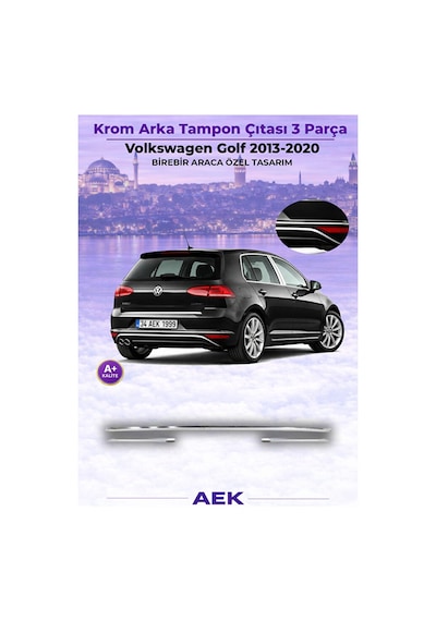 Volkswagen Golf 7 Araca Özel Arka Tampon Çıtası 3pcs