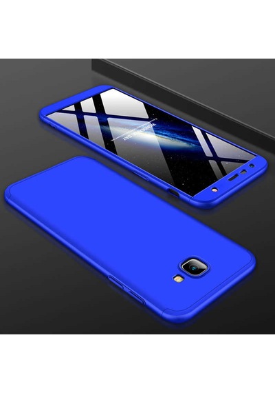 Samsung Uyumlu Galaxy J4 Plus Kılıf Zore Ays Kapak Siyah-Mavi