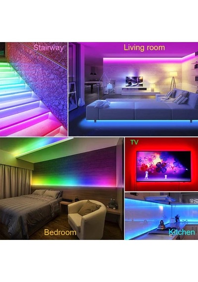 5 Metre Rgb Şerit Led Dekoratif Oda Aydınlatması