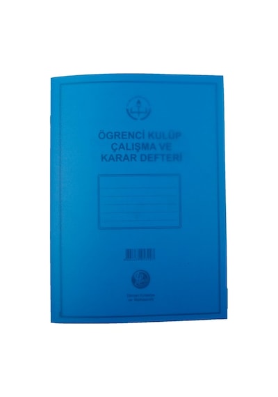 Dilman Plastik Kapak Öğrenci Kulübü Çalışma Ve Karar Defteri