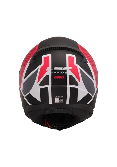 Ls2 Rapıd 2 Grıd Mat Beyaz-kırmızı Kask Beyaz-kırmızı