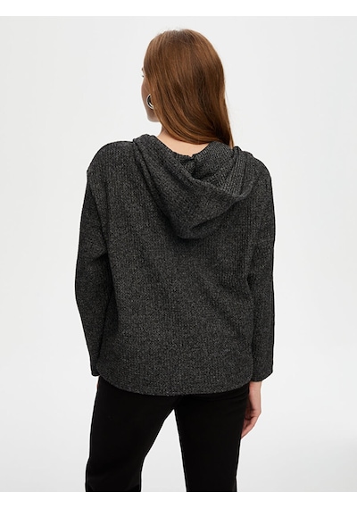 Faik Sönmez Fermuar Detaylı Kapüşon Waffle Örme Sweatshirt W26swt005 Uw26swt005154 Antrasit Melanj Faik Sönmez Fermuar Detaylı Kapüşon Waffle Örme Sweatshirt W26swt005 Uw26swt005154 Antrasit Melanj