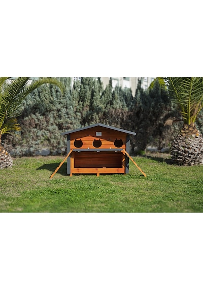 3 Yuvalı Kedi Evi Mamalıklı