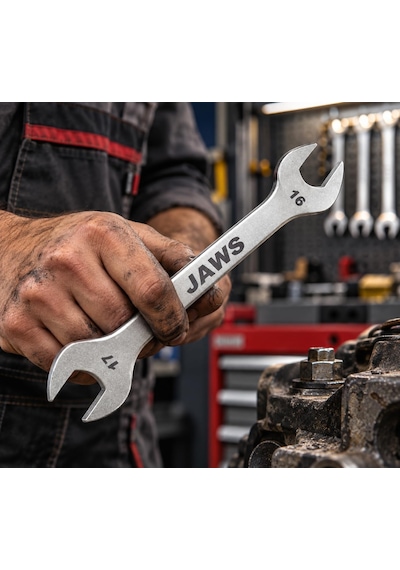 Jaws Açık Ağız Anahtar Takımı, 8 Parça Set, 6x7, 8x9, 10x11, 12x13, 14x15, 16x17, 18x19, 20x22 Mm, Isıl İşlem