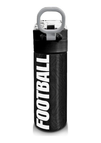 Coral High Kids Siyah Futbol Desenli Pipetli Ve Direkt İçim Çelik Termos 500 Ml 31898 Siyah - Beyaz