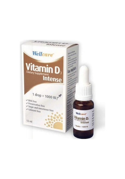 3 Adet Wellcare Vitamin D3 Intense 1000Iu 12Ml Damla 3 Adet Wellcare Vitamin D3 Intense 1000Iu 12Ml Damla