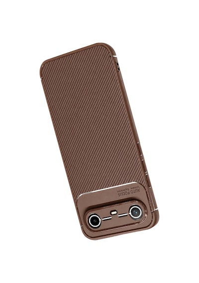 Uryport Tecno Spark Slim 5g Auto Focus Karbon Kapak - Kahverengi