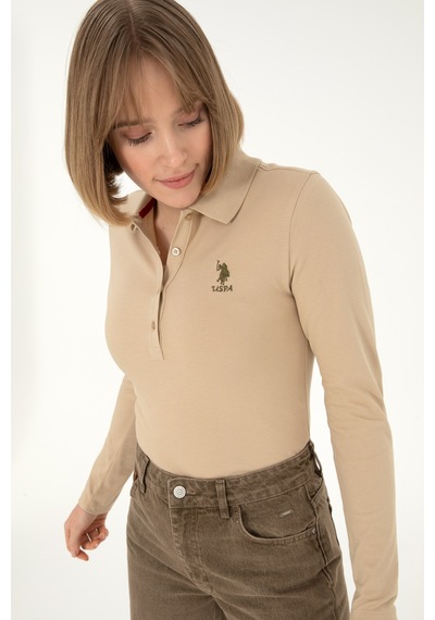 U.S. Polo Assn. Kadın Kum Basic Sweatshirt 50297906-VR085